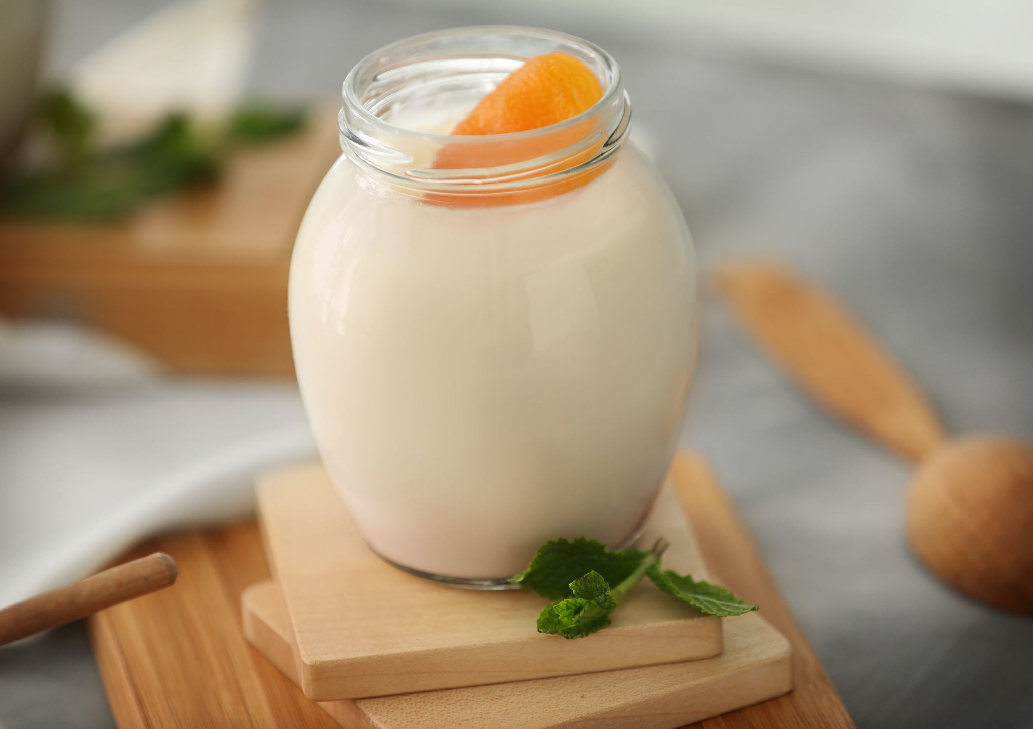 Yogurt flavored with syrup