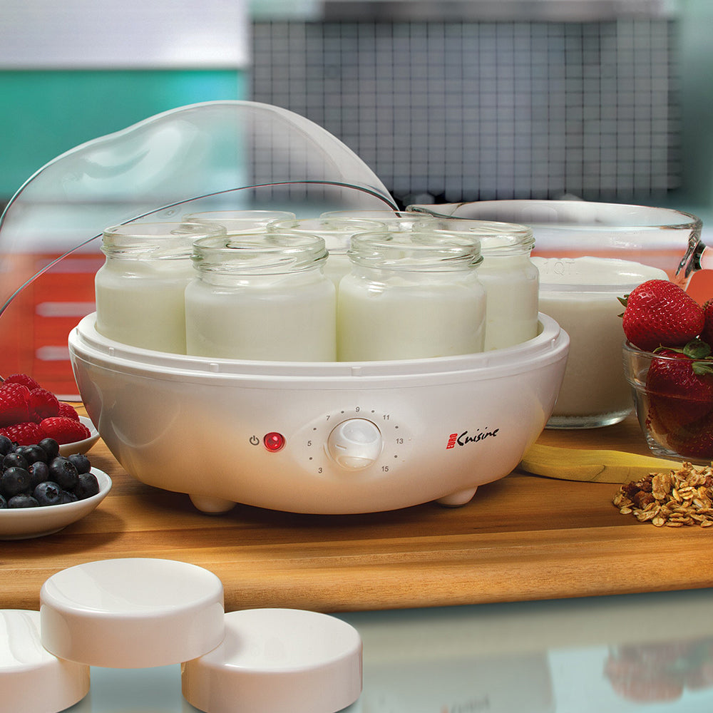 Euro Cuisine YM100 Automatic Yogurt Maker With 7 - 6oz Glass Jars