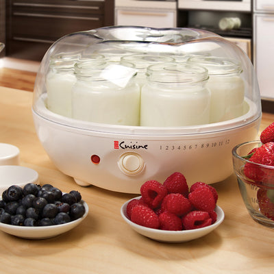 Euro Cuisine YM80 Electric Yogurt Maker - With 7 - 6oz Glass Jars