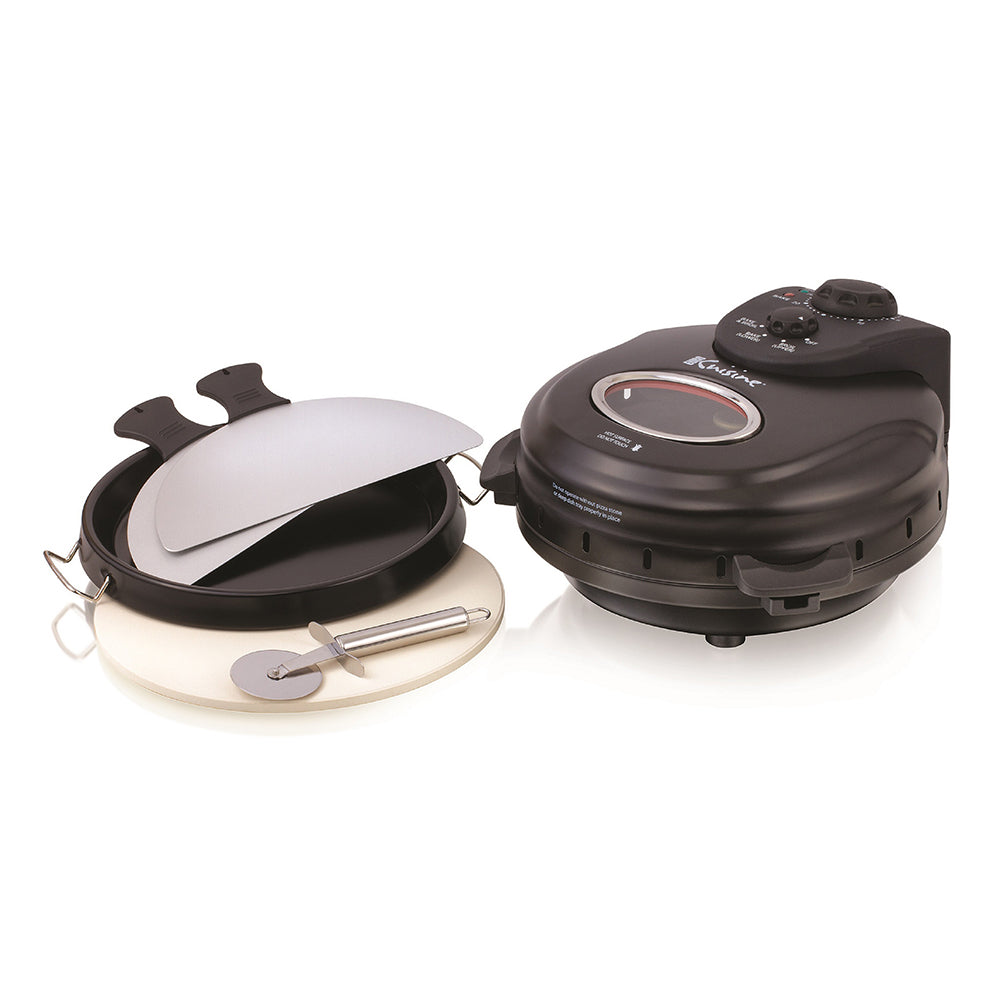 Euro Cuisine PM600 Pizza Maker With Rotating Stone & Deep Pan