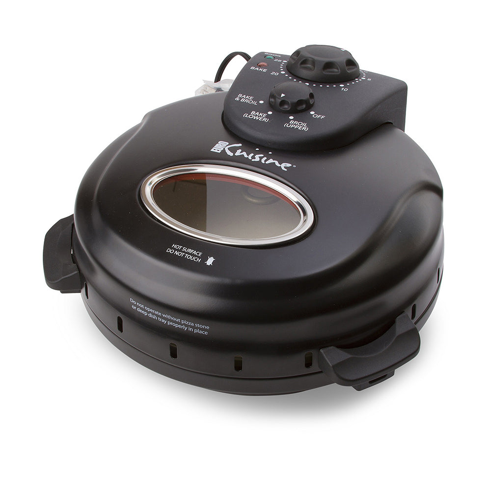 Euro Cuisine PM600 Pizza Maker With Rotating Stone & Deep Pan