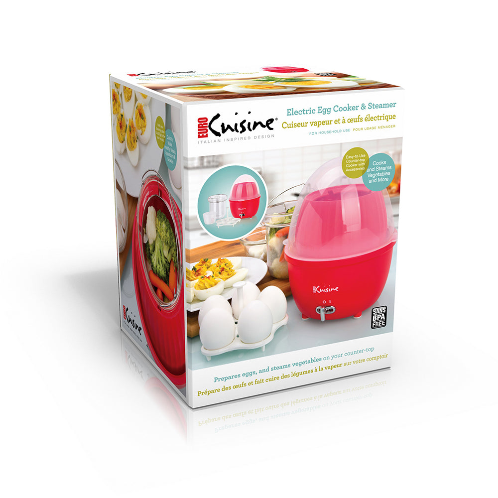 Electric Mini Food Steamer and Egg Cooker with Auto Shut Off Feature
