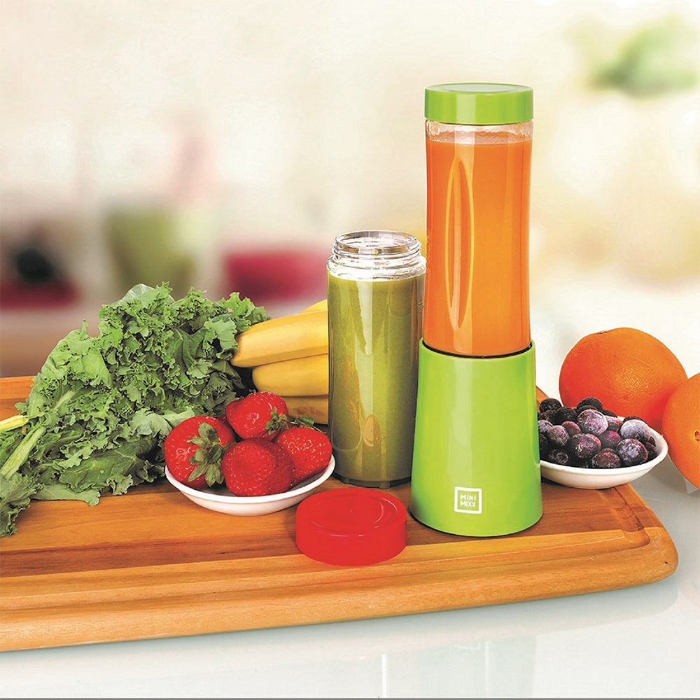 Euro Cuisine MM2G Mini Mixx Personal Blender with 2 Tritan Bottle Green