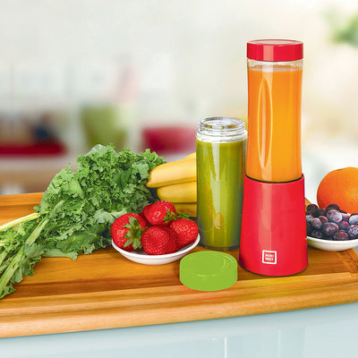 Euro Cuisine MM1R - Mini Mixx Personal Blender with 2 Tritan Bottles - Red