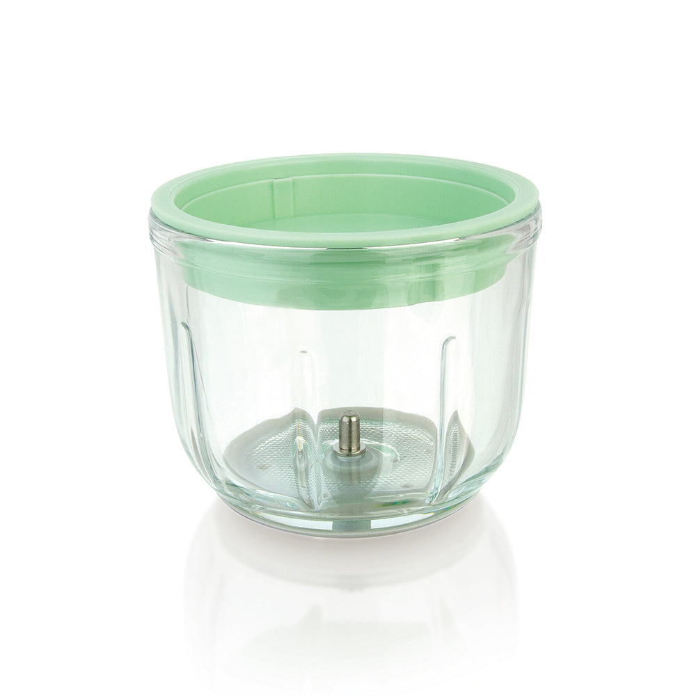 Euro Cuisine Mini Cordless/Rechargeable Chopper with USB Cord & Glass Bowl - Green