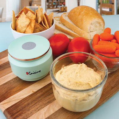 Euro Cuisine Mini Cordless/Rechargeable Chopper with USB Cord & Glass Bowl - Green