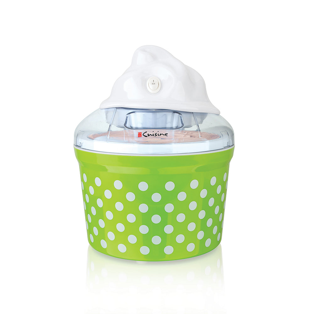 Euro Cuisine ICM26GR  Automatic Ice Cream, Sorbet & Frozen Yogurt Maker with 4 Glass Ice Cream Cup