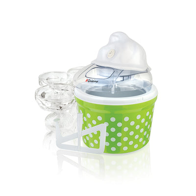 Euro Cuisine ICM26GR  Automatic Ice Cream, Sorbet & Frozen Yogurt Maker with 4 Glass Ice Cream Cup