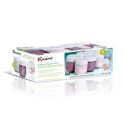 Euro Cuisine GY2640 Set/8 Glass Jars with /Date Lid