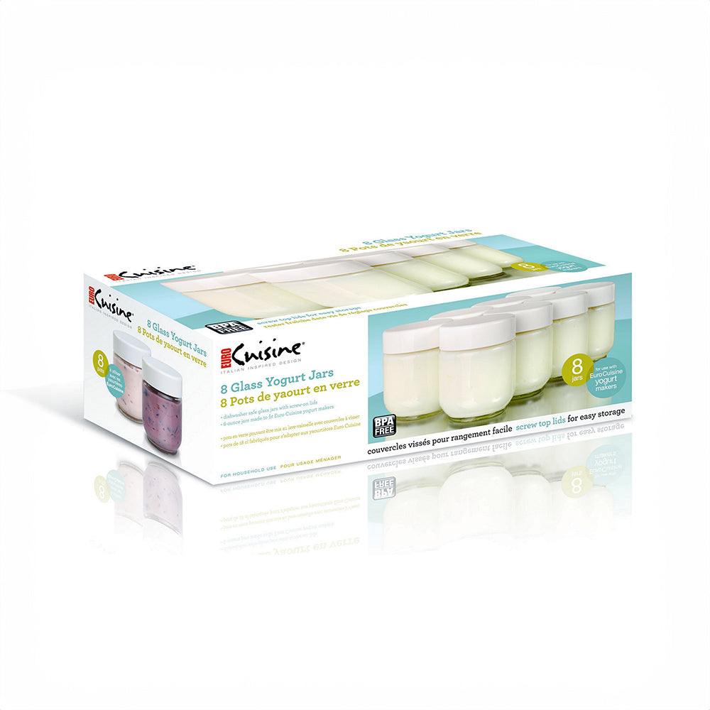 Euro Cuisine GY1920 Set/ 8 Glass Jars