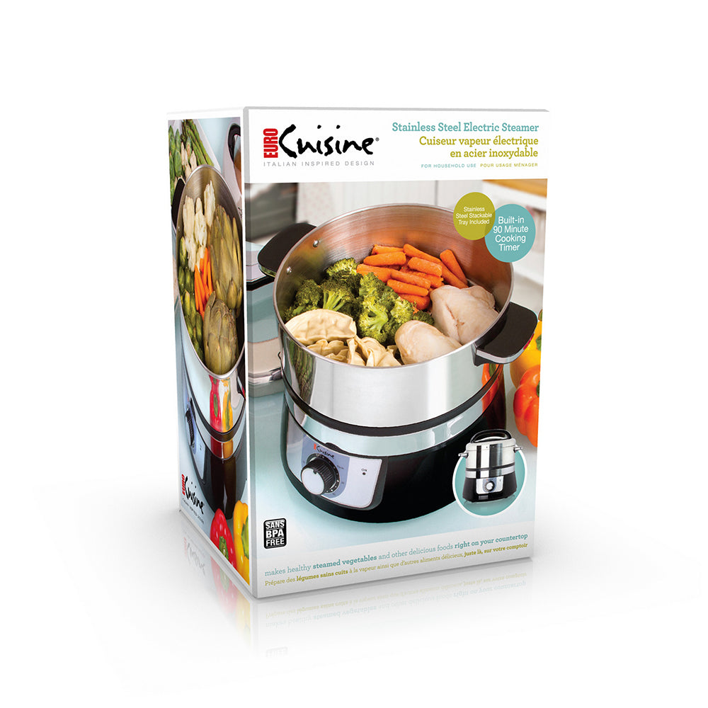Euro Cuisine FS3200 Stainless Steel Electric Food Steamer