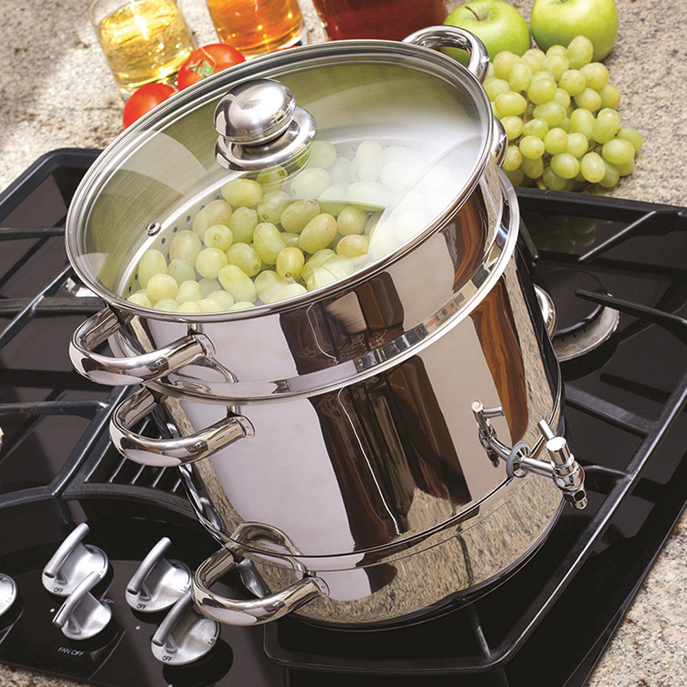 Euro Cuisine EC9500 Stainless Steel Stove Top Steam Juicer