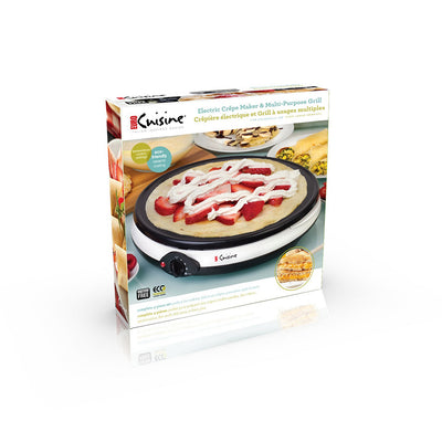 Euro Cuisine CM20 - Crepe Maker With Eco-Friendly Non-Stick PFOA and PTFE Free Ceramic Coating