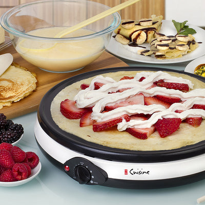 Euro Cuisine CM20 - Crepe Maker With Eco-Friendly Non-Stick PFOA and PTFE Free Ceramic Coating
