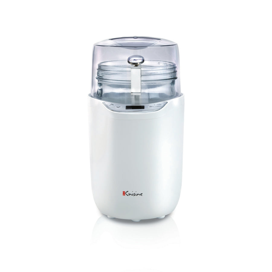 Euro Cuisine YM260 Probiotic Yogurt & Greek Yogurt Maker with Precision Temperature & Time Control, White – 2qt Glass Jar, Cotton Strainer Bag & Thermometer Included (2025 Edition)