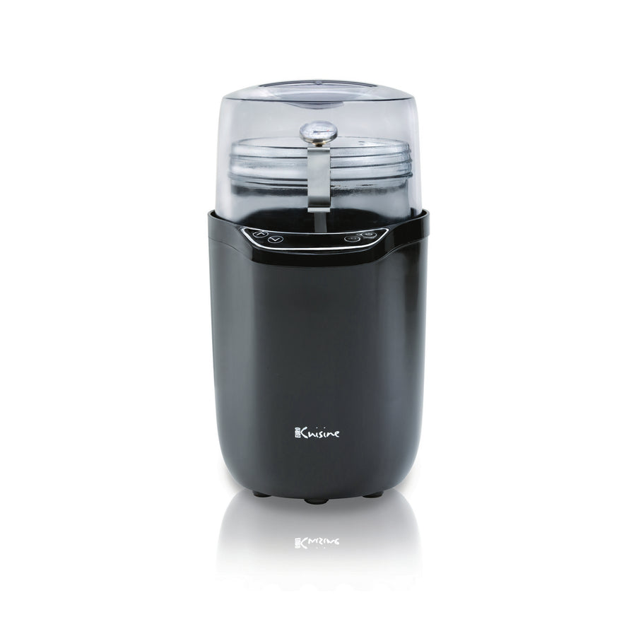 Euro Cuisine YM360 Probiotic Yogurt & Greek Yogurt Maker with Precision Temperature & Time Control, Black – 2qt Glass Jar, Cotton Strainer Bag & Thermometer Included (2025 Edition)